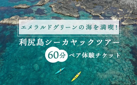 [エメラルドグリーンの海を満喫!]利尻島シーカヤックツアー(60分)☆ペア体験チケット
