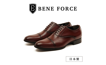 BENE FORCE 日本製ビジネスシューズ ストレートチップ BF8912-DARK BROWN 25.0cm