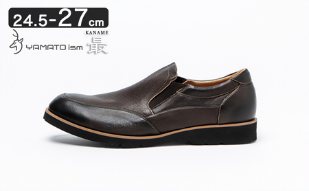倭イズム ( ヤマトイズム ) 鹿革 シューズ 紳士靴 ダークブラウン 24.5cm