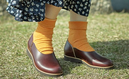 レディース 本革 みやこスリッポン KOTOKA（ことか）レザー 古都 奈良 No.KTO-7385バーガンディ ファッション 靴 シューズ 気軽に履ける  BN004 24.0cm