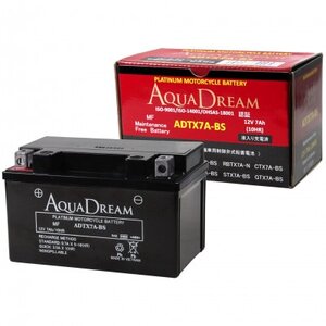 AQUADREAM PLATINUM バイク用バッテリー 液入充電済 ADTX7A-BS 1個_家電製品 アウトドア・カー用品 _[配送不可地域:沖縄県]