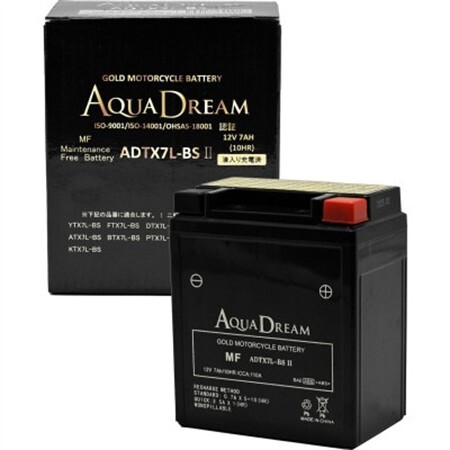AQUADREAM GOLD バイク用バッテリー 液入充電済 ADTX7L-BS II 1個【配送不可地域：沖縄県】【1641494】
