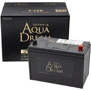 AQUADREAM GOLD 自動車始動用バッテリー ISS車対応 T-120 1個[配送不可地域:沖縄県]