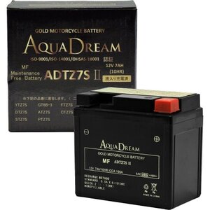 AQUADREAM GOLD バイク用バッテリー 液入充電済 ADTZ7S II 1個【配送不可地域：沖縄県】【1641561】