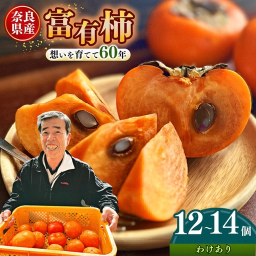 わけあり 上田さんちの柿 富有柿 12〜14個 