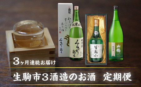 生駒市3酒造のお酒 3回定期便