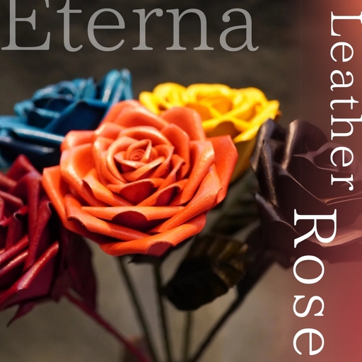 Eterna -Leather Rose- カラー 黄色 ／ 国産 革 レザー ローズ バラ 造花 アートフラワー 小物 インテリア 記念日 プレゼント 奈良県 葛城市【area001-yellow】