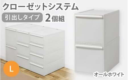クローゼットシステム 引出しタイプL　2個組　CS-D3 2P (5色からお好きなカラーが選べる) ／ オールホワイト  収納 ライクイット like-it 奈良県 葛城市【like101-1A】