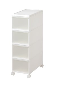 スリムストレージ　ミディストッカーMS-4／ライクイット　like-it　 ４段　収納　引出し　日本製【like011】