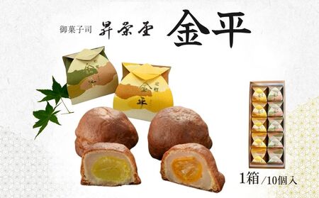 金平 10個入 ( 栗5個・金柑5個 )/ 和菓子 焼菓子 お菓子 手土産 贈答 御菓子司 昇栄堂 奈良県 宇陀市 ふるさと納税