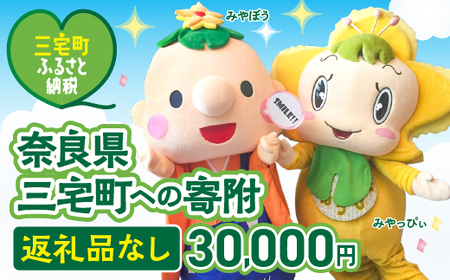 三宅町への応援 寄附(返礼品はありません) 奈良県 三宅町 返礼品なし 1口 30000円