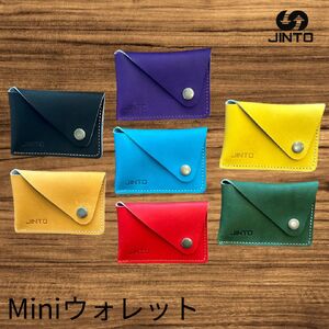 Mini ウォレット JINTO 野球 グローブ 革 小物 ミニ 財布 小銭 ケース:タン