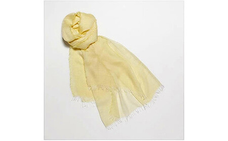 やわらかストール 「オリジナル大判」 菜の花色 / 笹田織物 ファッション オシャレ 奈良県 田原本町