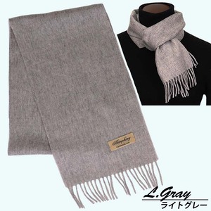 高級 カシミヤ100％ 薄手 プチマフラー 無地 66301 レディース 内モンゴル産 ライトグレー ／ まちづくり観光振興機構 通勤 通学 プレゼント ギフト 奈良県 田原本町