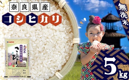 無洗米 奈良大和路のお米 コシヒカリ 5kg / 奈良県産 全農パールライス 米 お米 白米 奈良県 田原本町