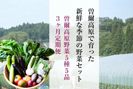 [2024年7月より順次発送]曽爾高原夏野菜5種5品3ヶ月定期便