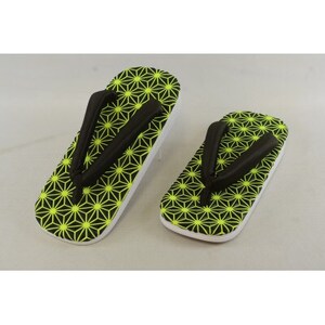 信貴毘沙門亀甲底 3D麻の葉天雪駄(BS白Y38BK)