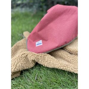 キャンプ、焚火に アルバートン社の難燃ブランケット 赤外線を吸収して発熱するボア セドナオレンジ