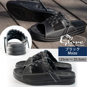 野球グローブの端材を利用したサンダル  Glove グローブサンダル(ブラック)Mサイズ【1351988】