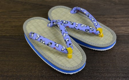 雪丸草履 子ども用 ブルー ファッション 靴 シューズ  6寸・18cm