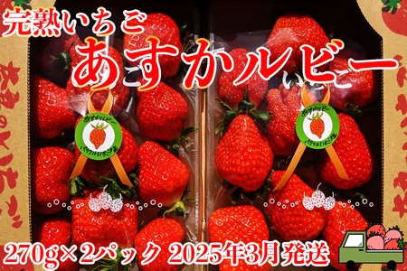 [先行予約][数量限定]いちご好きのためのいちご 奈良県ブランド 「あすかルビー」2025年3月発送 / 