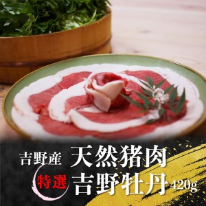 吉野産　天然猪肉　特選吉野牡丹420g《枳殻屋》
