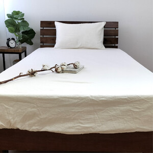 無漂白2重ガーゼボックスシーツ シングル(100×200×30cm)キナリ KIGBX-S