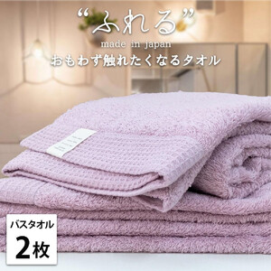 [バスタオル2枚組]思わずふれたくなる バスタオル 60×120cm ふれるB2-RA
