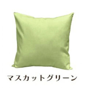 「染」クッションカバー 45×45cmタイプ マスカットグリーン 国産オックスフォード生地 無地