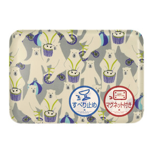 TATSU-CRAFT マグネットトレー M 33cm シロクマサーカス すべり止め付き [Tk1077]