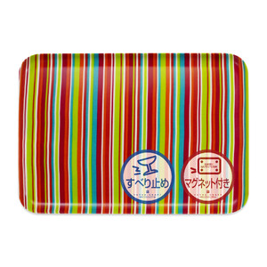 TATSU-CRAFT マグネットトレー M 33cm ミラノストライプ CP キャンディピンク すべり止め付き [Tk1094]