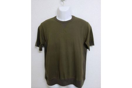 和歌山吊り天竺フラットシーマVガゼットTシャツ／カーキ【男女兼用】＜Lサイズ＞