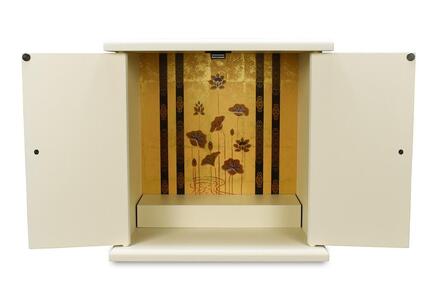 タツクラフト 紀州塗り ミニ仏壇 大 白練 【Tk292】