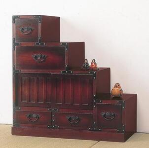 民芸調 階段箪笥 右下がり