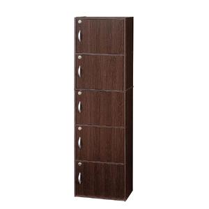 【ブラウン】鍵付き5段ボックスR　