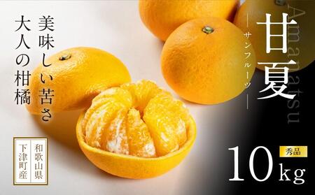 甘夏 約10kg 大小混合 《秀品》 和歌山県産 農園直送 まごころ産直みかん 【北海道・沖縄県・一部離島 配送不可】サンフルーツ 新甘夏 田ノ浦オレンジ あまなつ みかん【Mg9】
