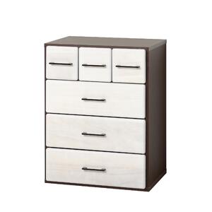 天然木自在チェスト6D [ホワイト]