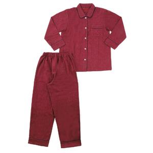 【カラー：レッド サイズ：L】フランネル 無地 レディス パジャマ