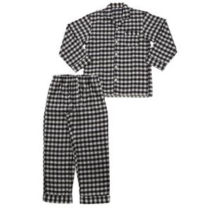 【カラー：ネイビー サイズ：L】ヤクウール 格子柄 メンズパジャマ