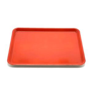 NICO トレイ ［レッド 赤 単品 1枚］トレー 食洗機対応 電子レンジ 滑り止め かわいい 33cm