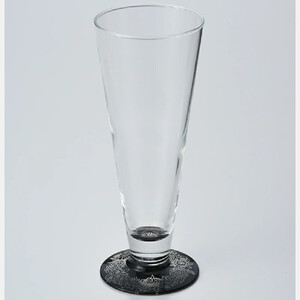 みよし漆器本舗 紀州塗り ぬりもん de Verre ピルスナーグラス 銀 蒔絵 ボタニカル 285ml