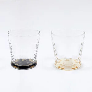 みよし漆器本舗 紀州塗り ぬりもん de Verre フリーグラス 蒔絵 万葉鶴 金鶴 ペアグラス 100ml