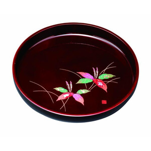 丸盆 30cm 溜 二人静 [YG448]