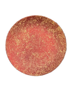 丸小皿 乱糸(マット仕上げ)赤溜[NF180]