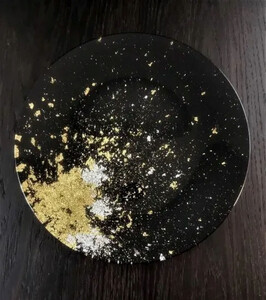 フラットプレート(D) 古代塗り金箔漆黒[NF213]