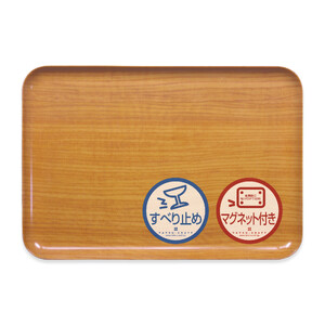 TATSU-CRAFT マグネットトレー L 39cm ウッド NA ナチュラル すべり止め付き [Tk1104]