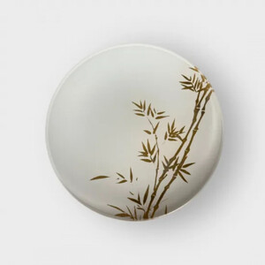 丸小皿 竹 純白 ［NF258］