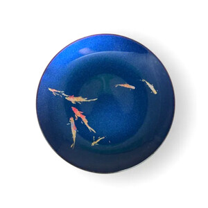 丸小皿 鯉 マジョブルー ［NF264］