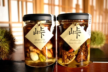 ナッツ・ドライフルーツの蜂蜜漬 峠プレミアム2種セット[萌(MOE)][映(HAYU)] [SW6]