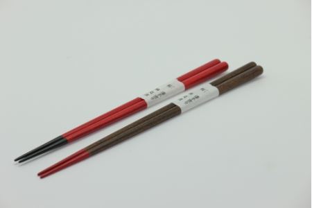日展作家 紀州漆器伝統工芸士 林克彦作 夫婦箸 さくら(手塗りうるし)